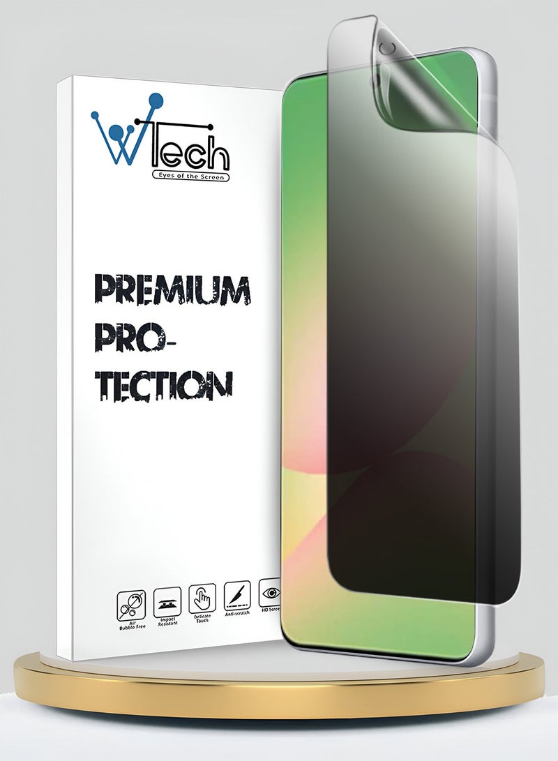 دبليو تيك حماية شاشة رقيقة ومرنة لهاتف سامسونج جالاكسي A57 5G 2026 من نوع هيدروجيل ضد التجسس / حماية الخصوصية (MSHFMP) - شفافة - Image 1